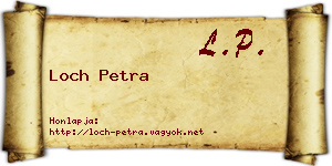 Loch Petra névjegykártya
